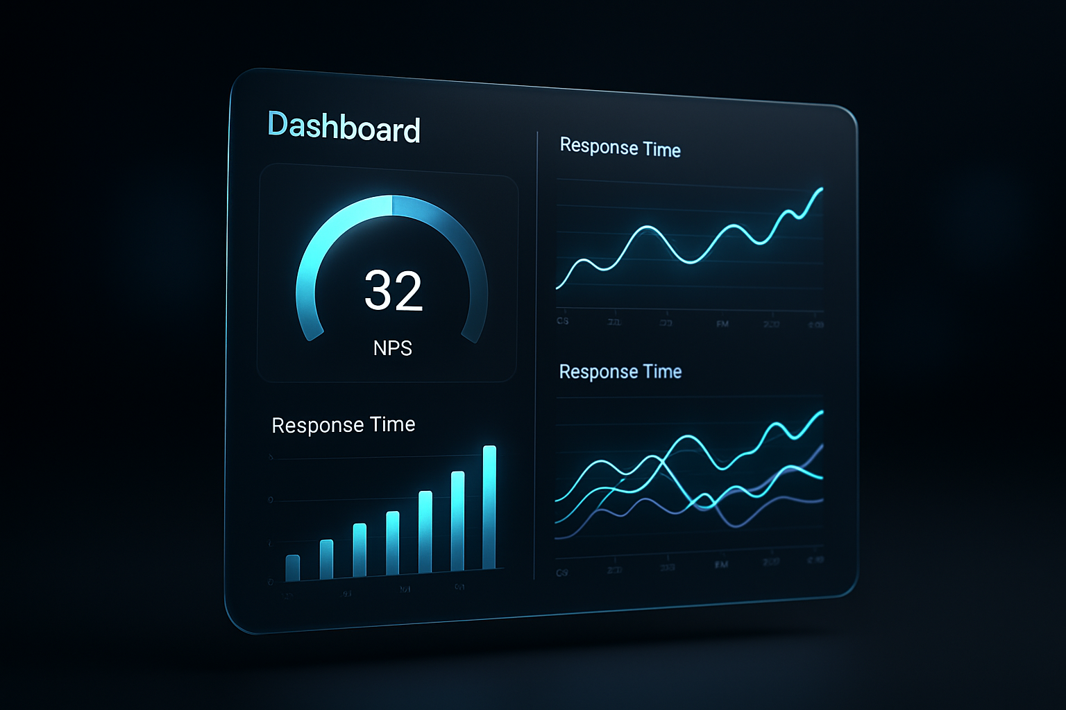 Dashboard com relatórios e NPS